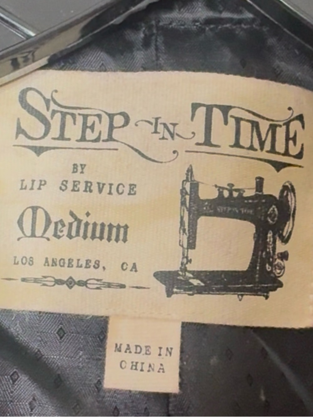STEP in TIME by Lip Service Black/Burgundy Lace Corduroy Jacket w/ Tails M - Picture 3 of 9